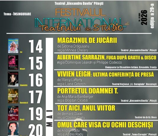 Premiile revistei „Rinocerul” pentru Festivalul Internaţional al Teatrului de Studio Piteşti 2026